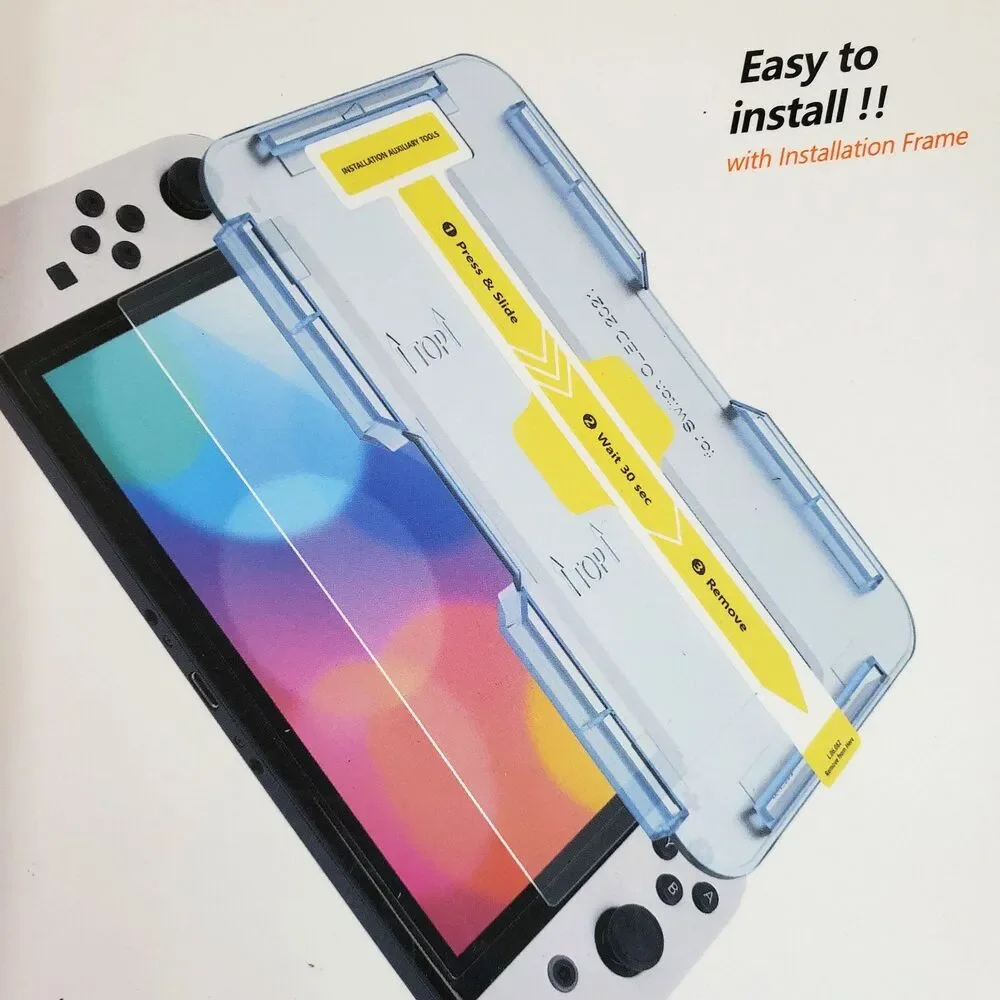 Nintendo Switch OLED KCT EZ Kit Tempered Glass Screen Protector 2 Boxes of 2